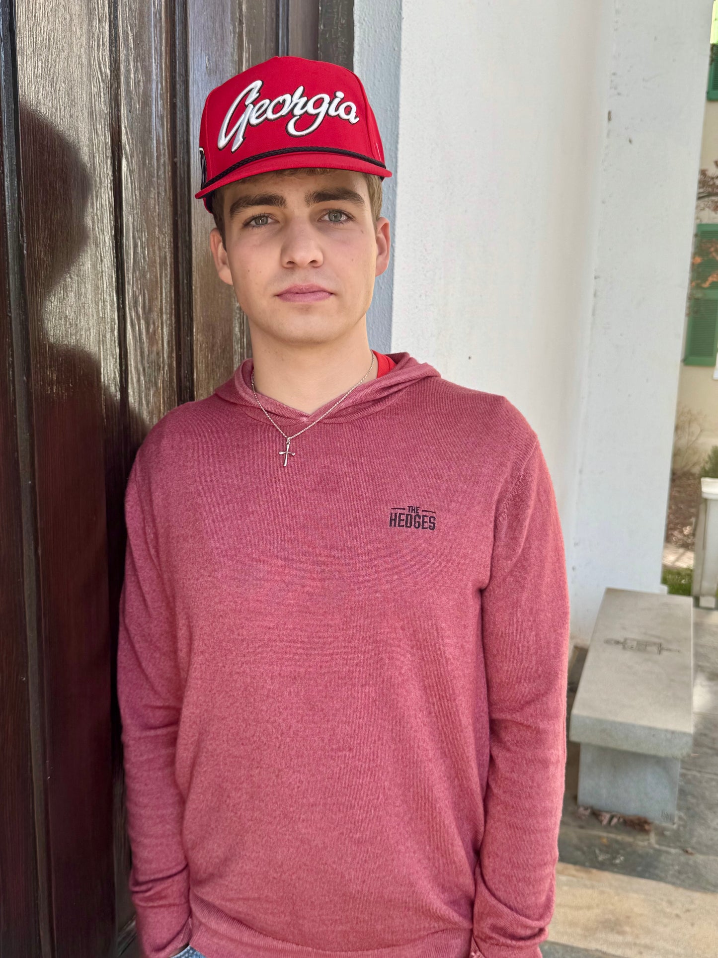 Georgia embroidered licensed hat with rope