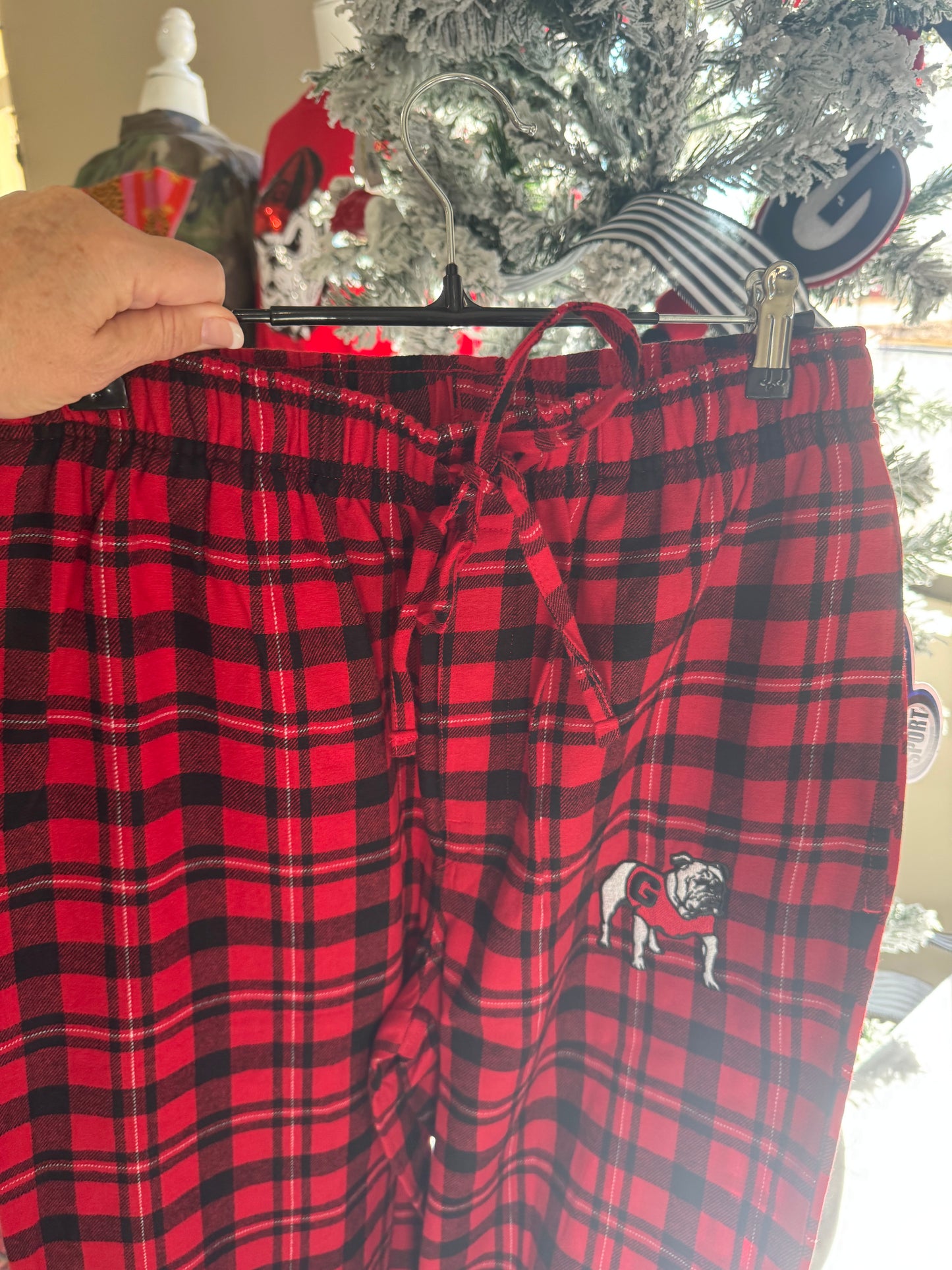 Red flannel men’s sleep lounge pants licensed georgia