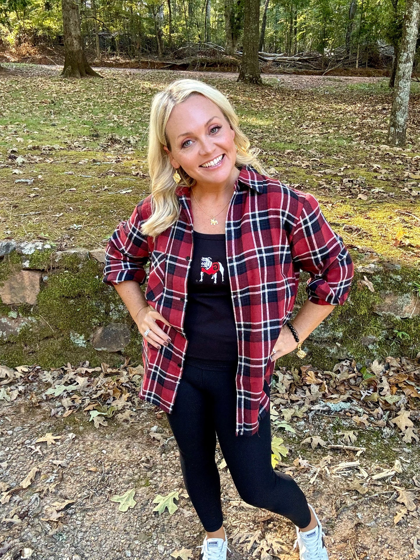 UGA fall collection Georgia oversized flannel