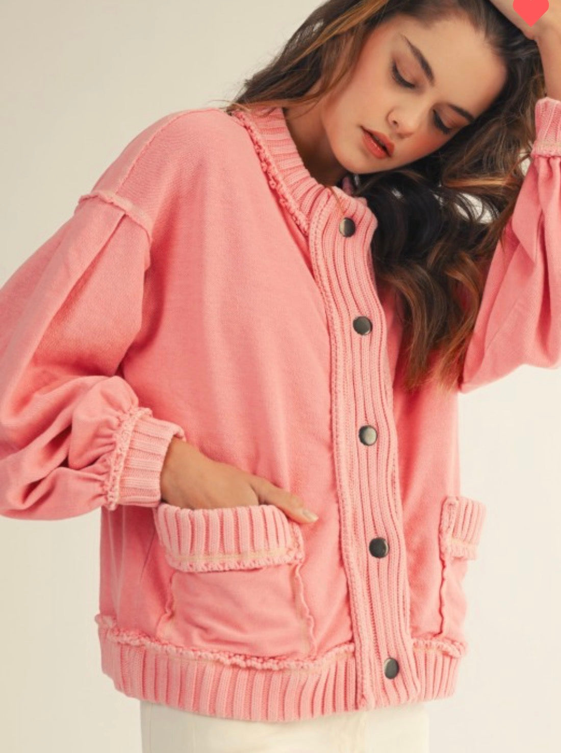 Light pink free P dupe sweater