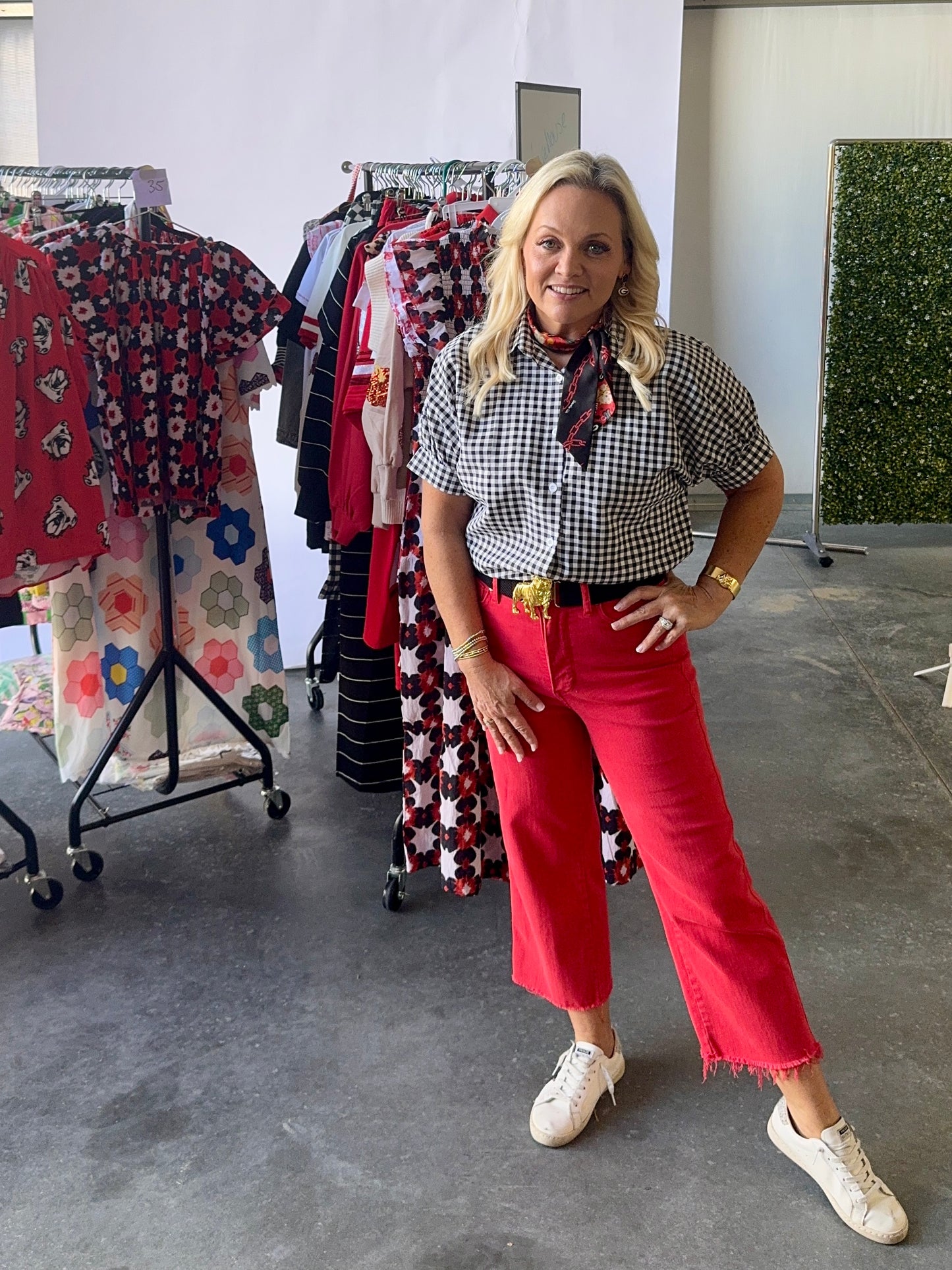 Gingham collection black and white up to 2XL!