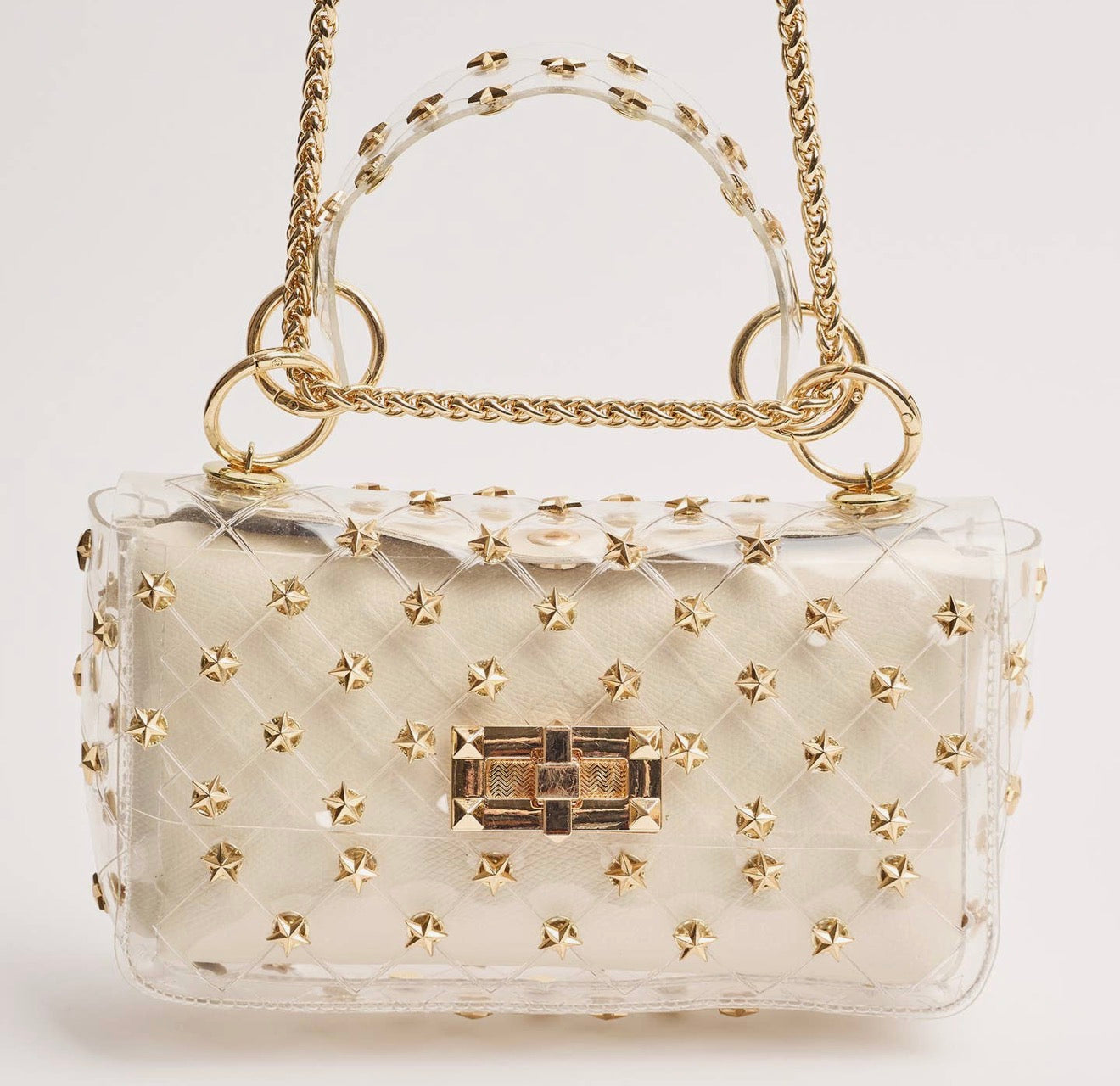 The Ophelia clear bag with gold