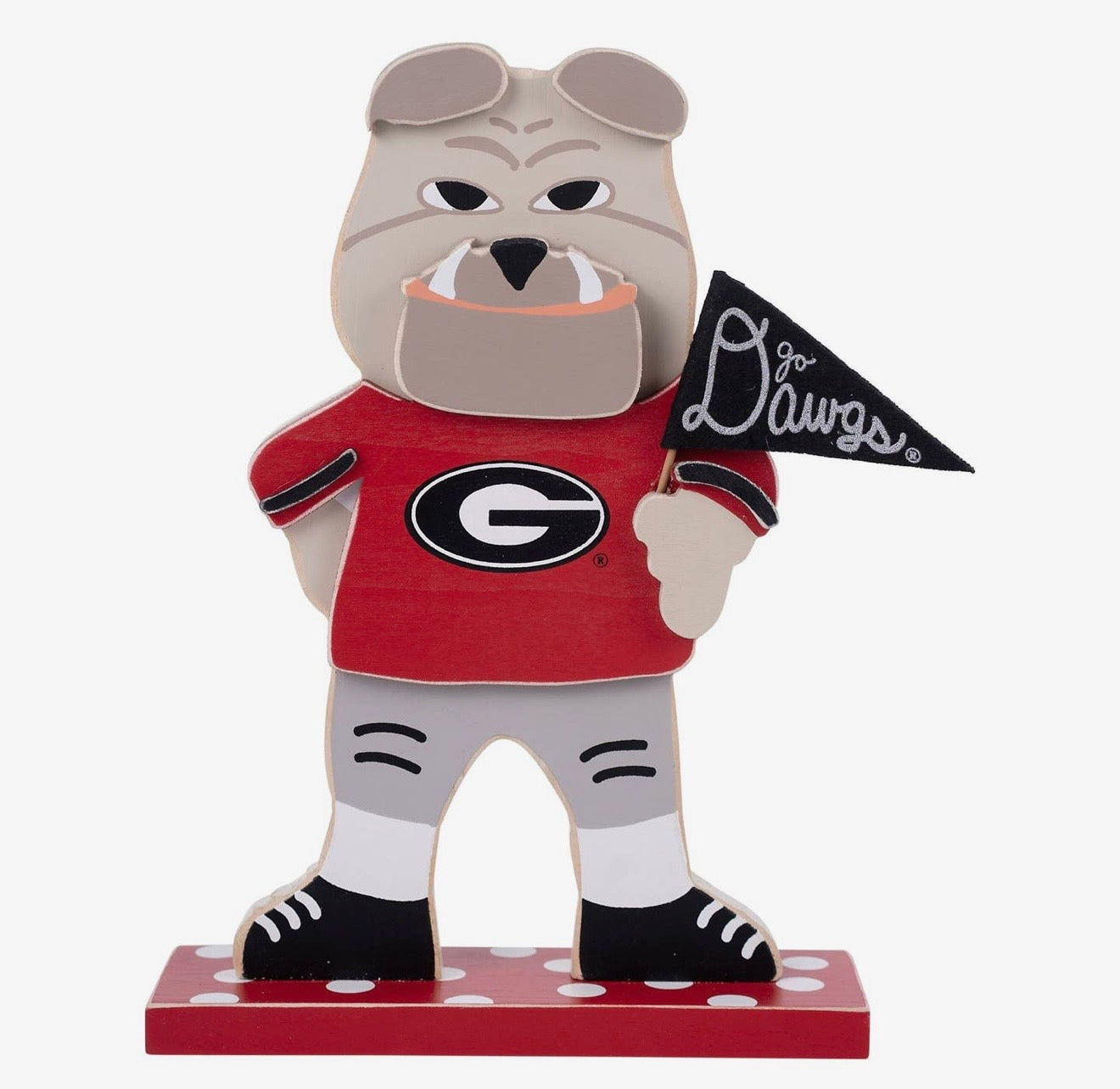 Hairy dawg mascot wood licensed tabletop