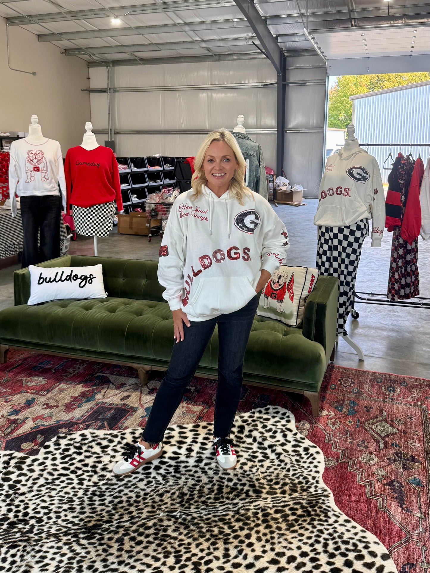 Sweatshirt oversized licensed hoodie sequin and embroidered