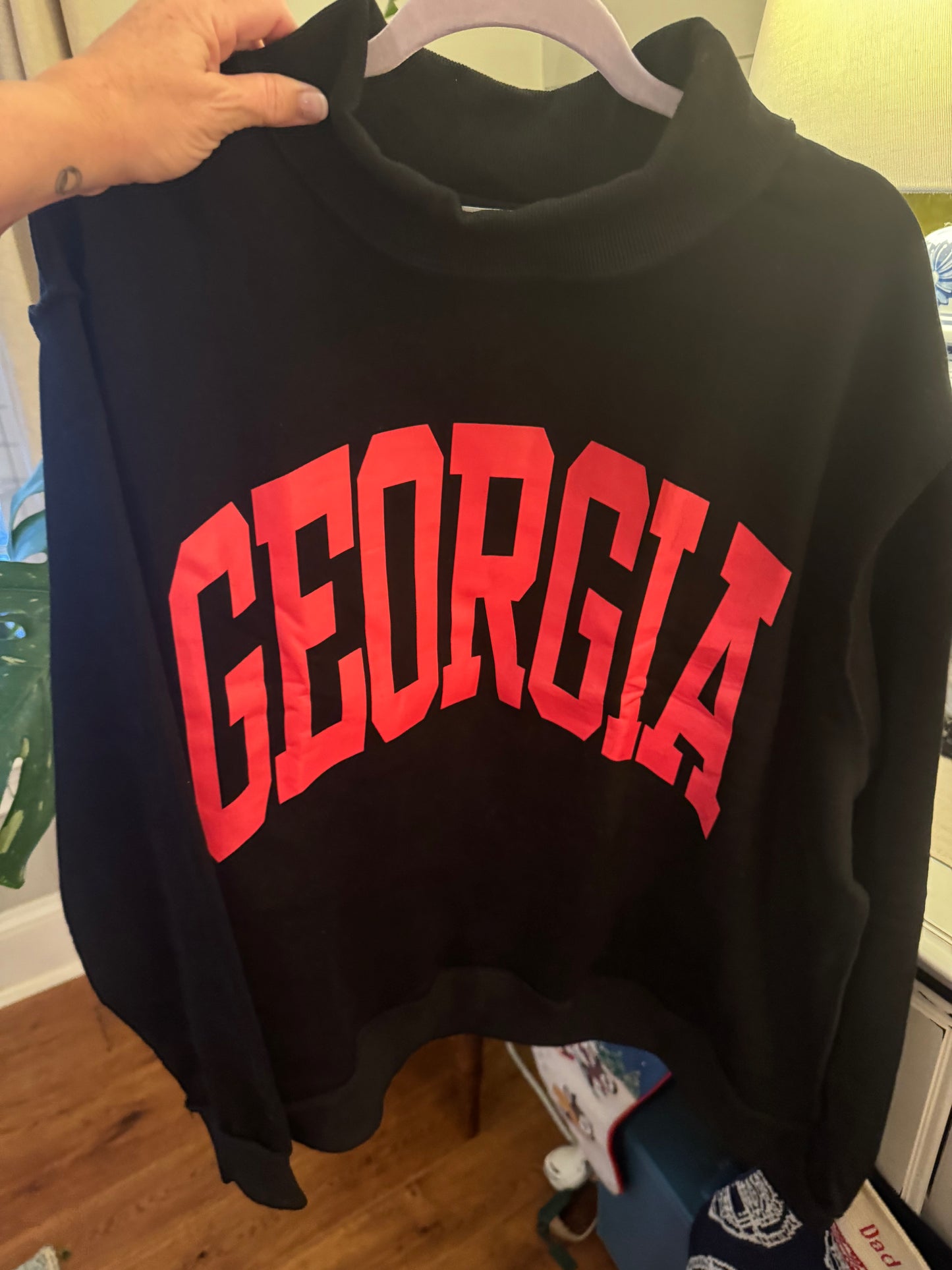 Black reversible mock neck Georgia