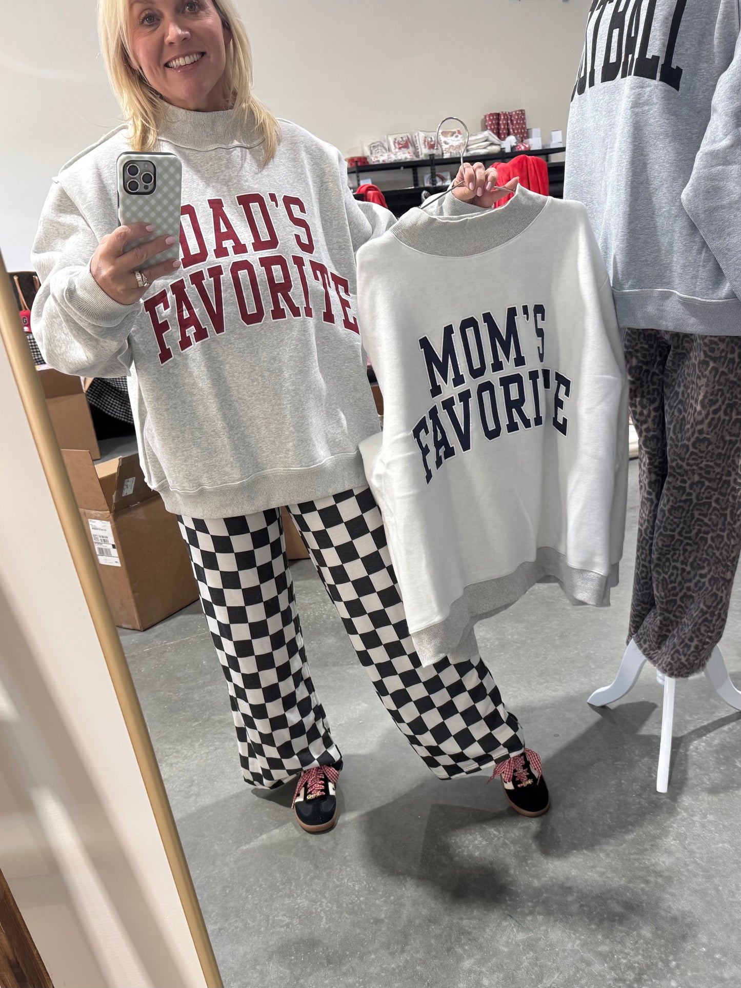Moms favorite dads favorite mock neck