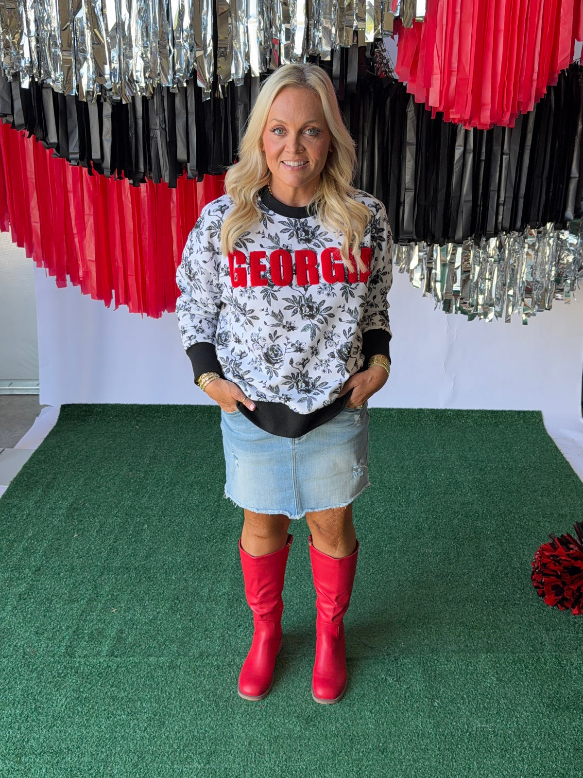 Georgia floral toile sweatshirt licensed