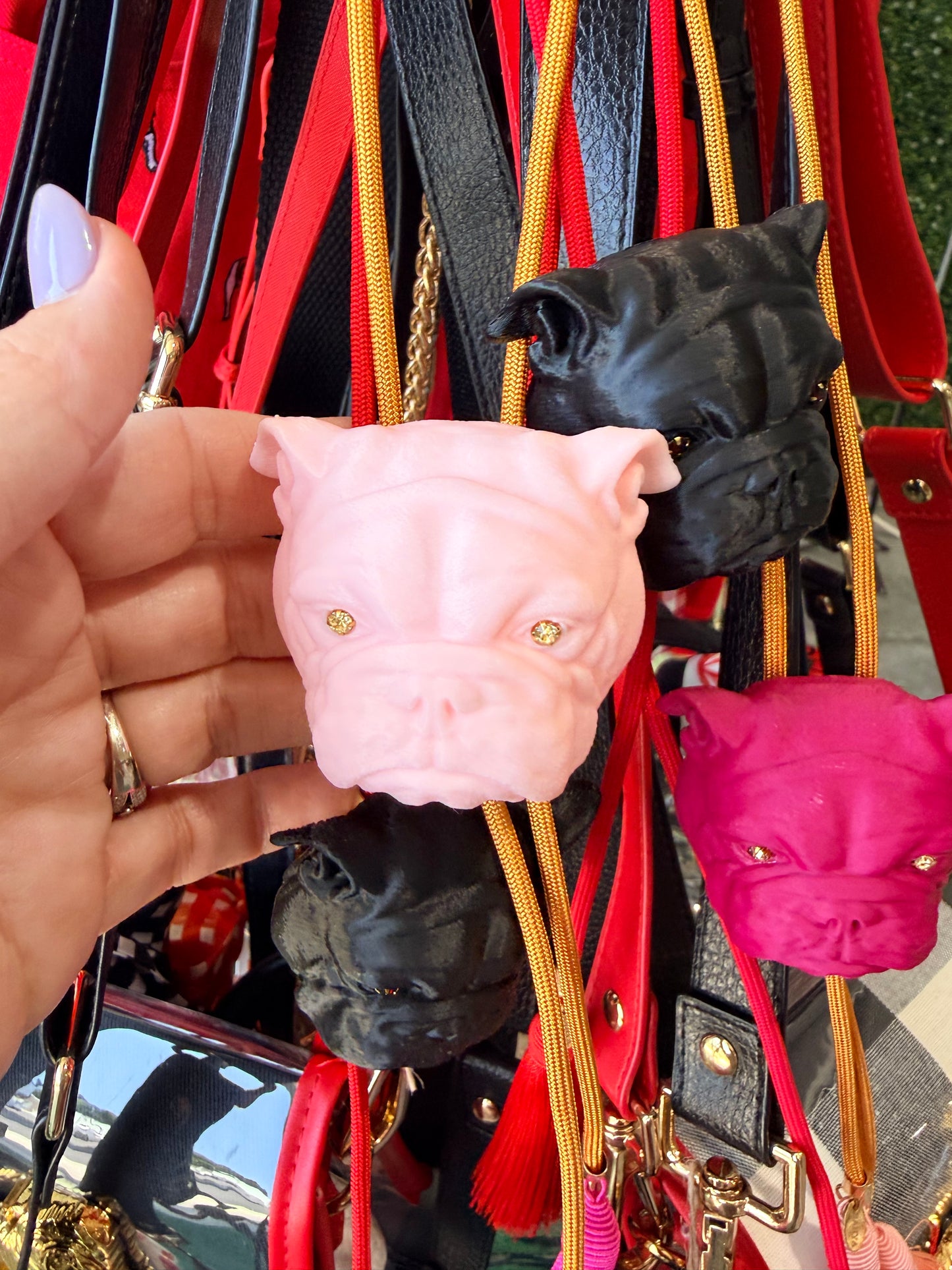 Bolo tie necklaces bulldog