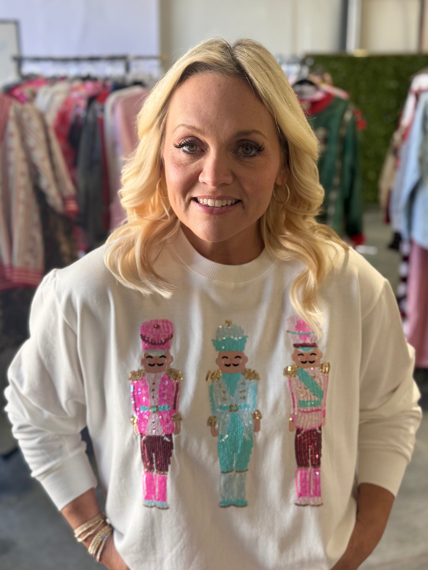 Boutique style sweatshirt nutcracker Christmas