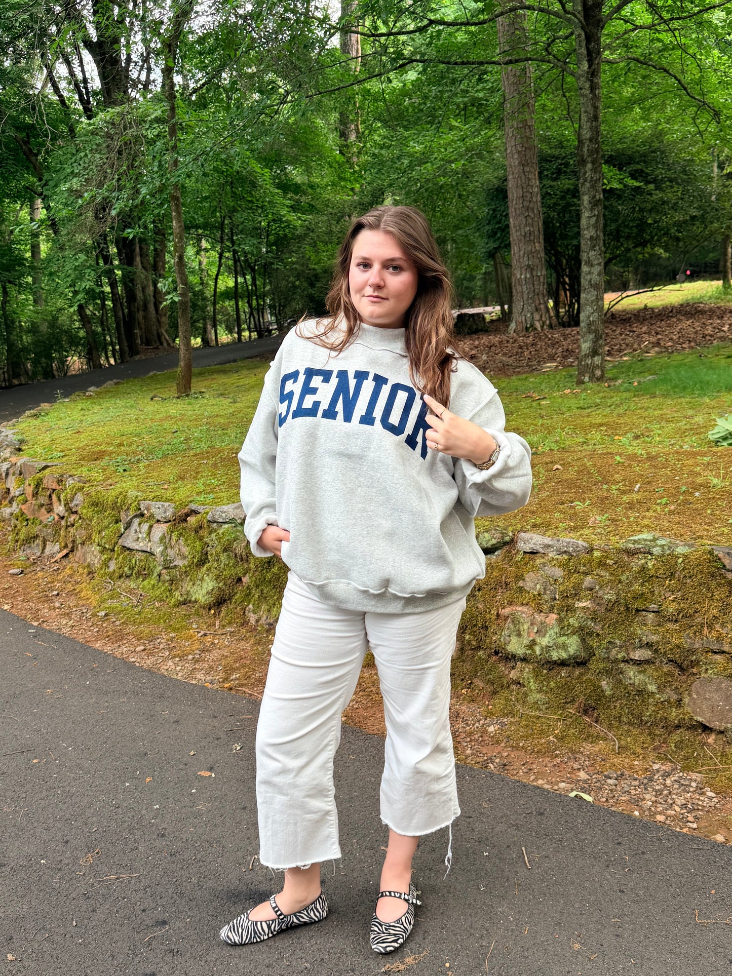 Reversible senior mock neck