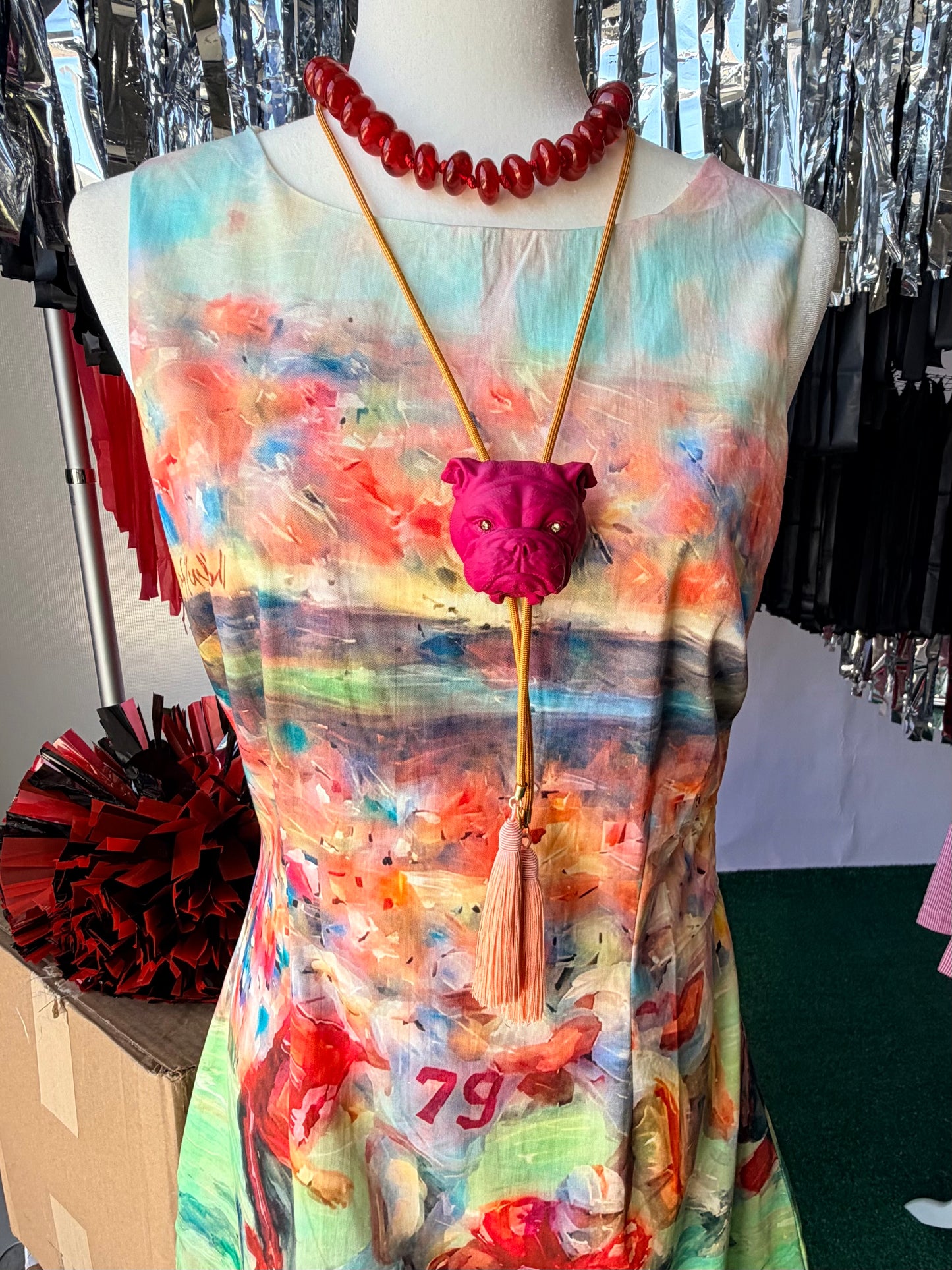 Bolo tie necklaces bulldog