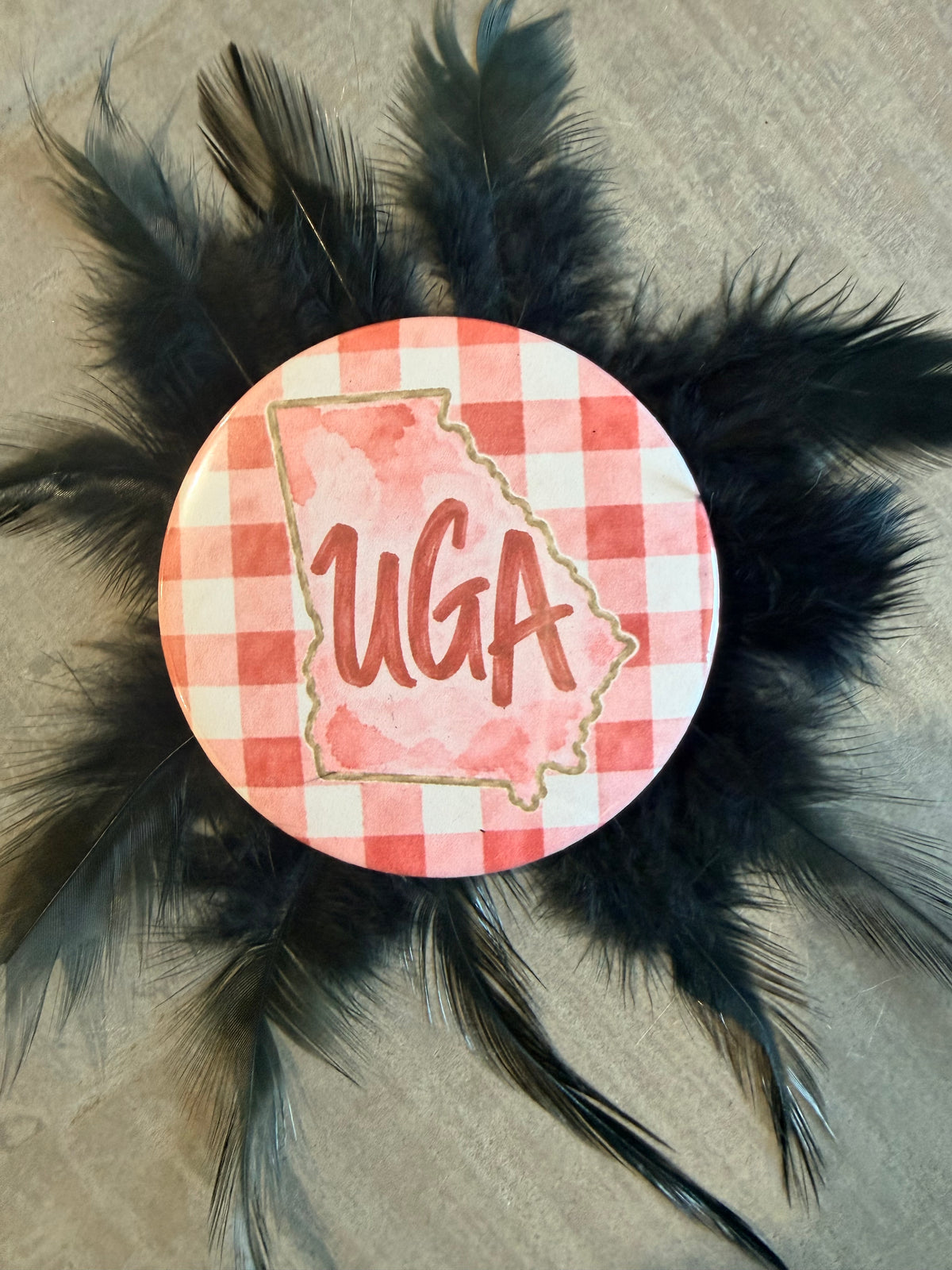 Feather game day buttons