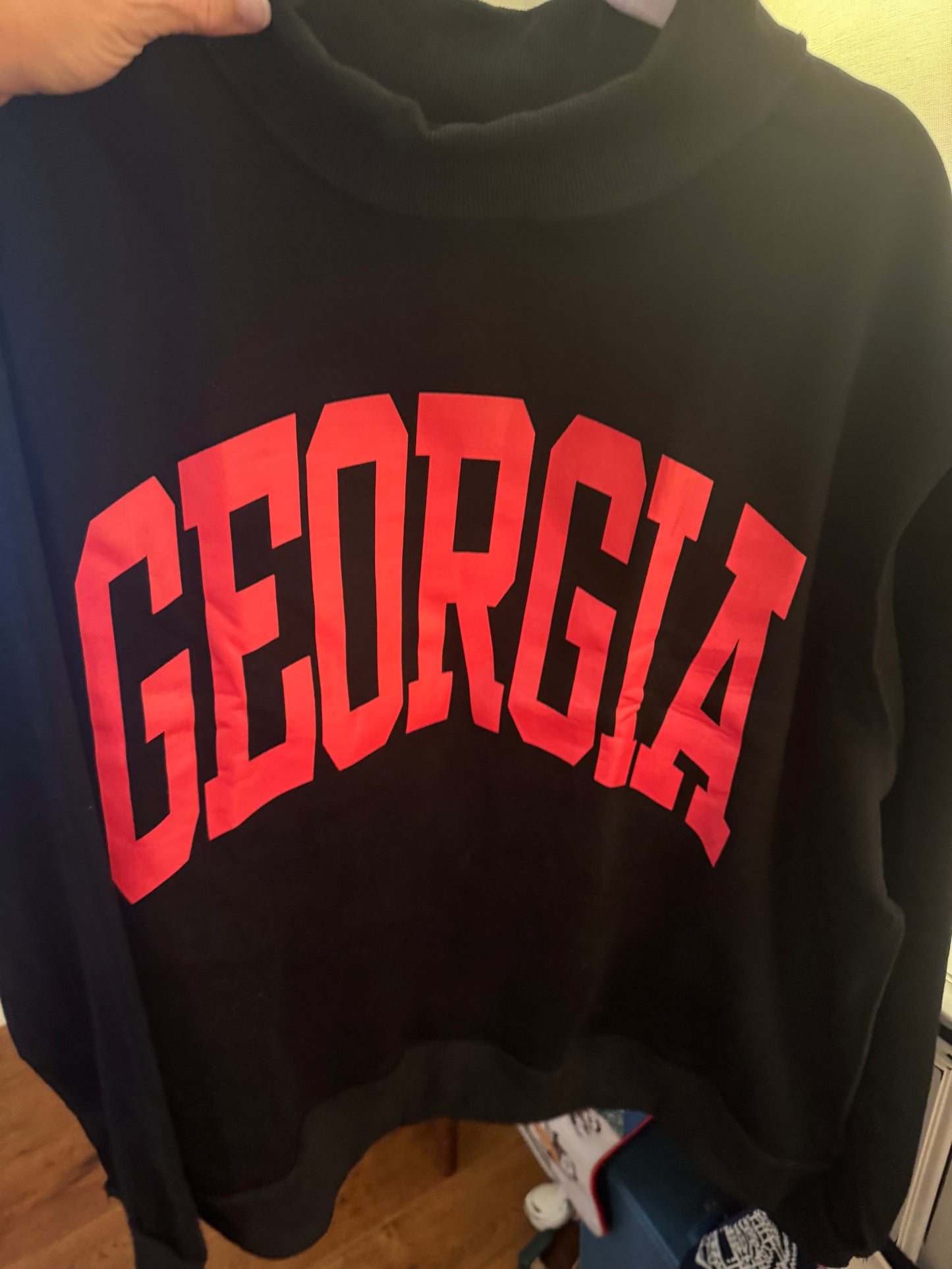 Black reversible mock neck Georgia