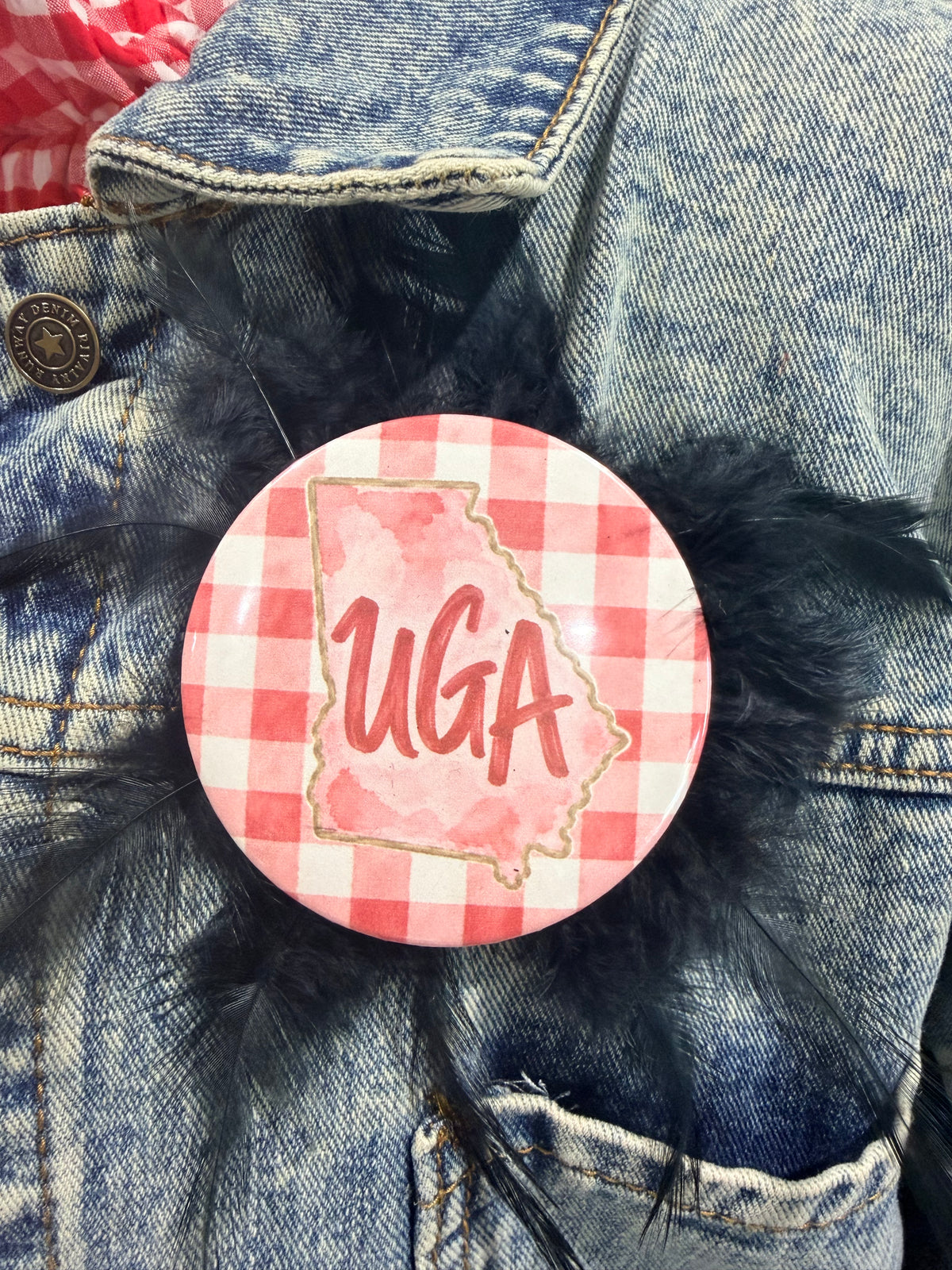 Feather game day buttons
