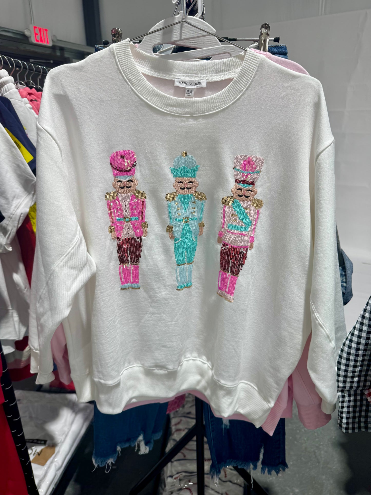 Boutique style sweatshirt nutcracker Christmas