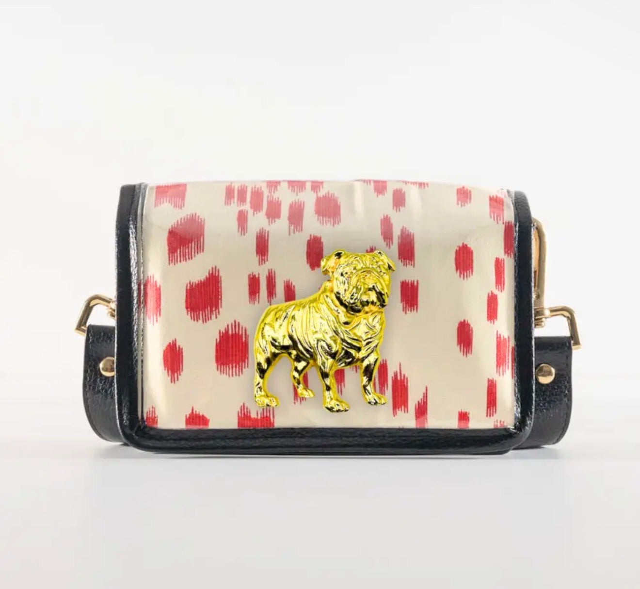 Petite red and white Les Touches clear stadium bag