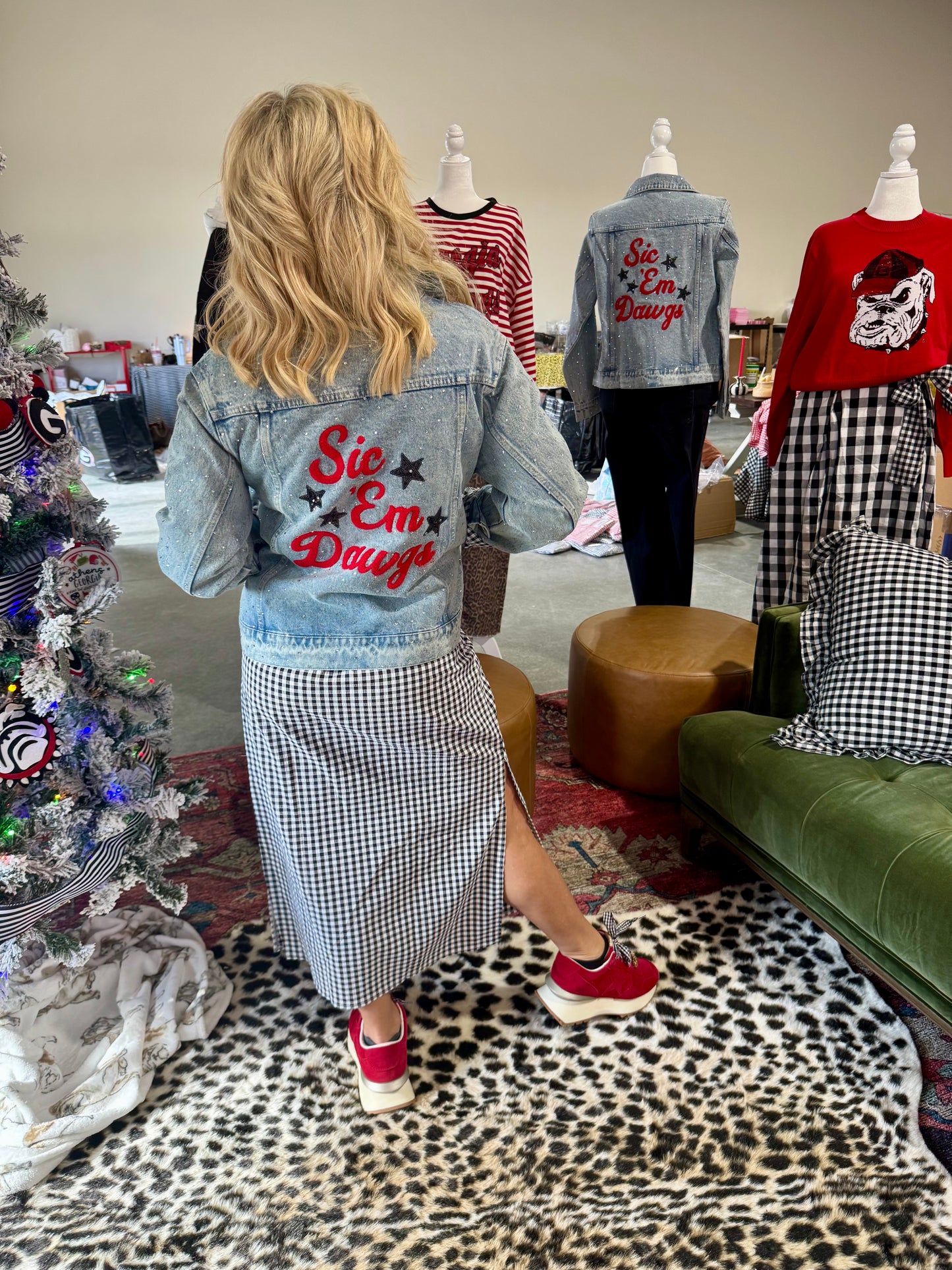 Licensed denim jacket Go dawgs