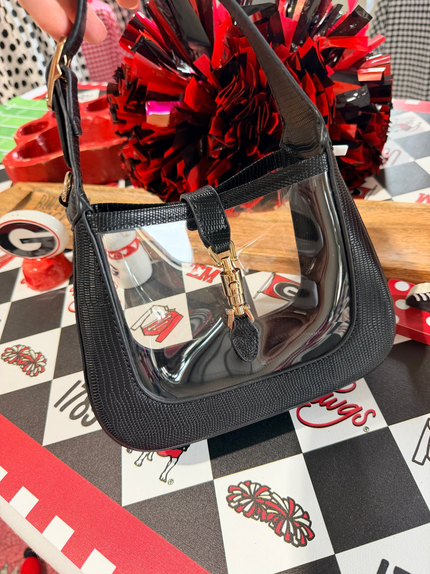 The Paige black stadium bag