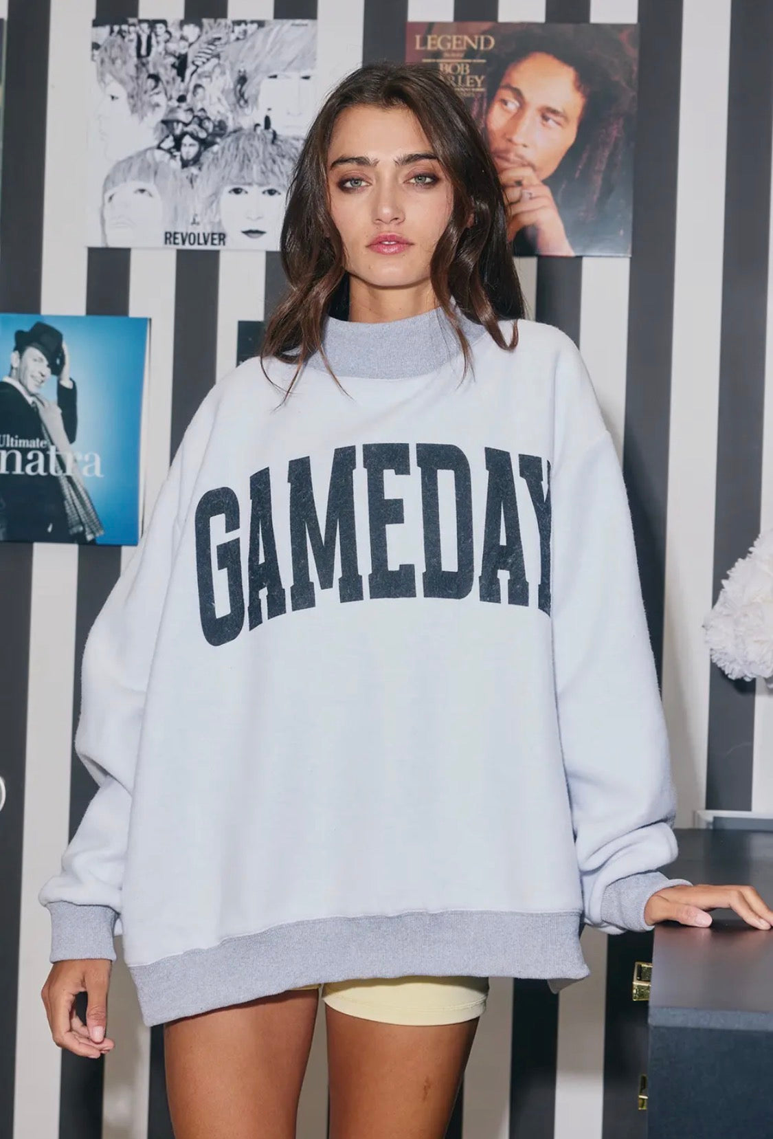 Reversible mock neck. Football and game day