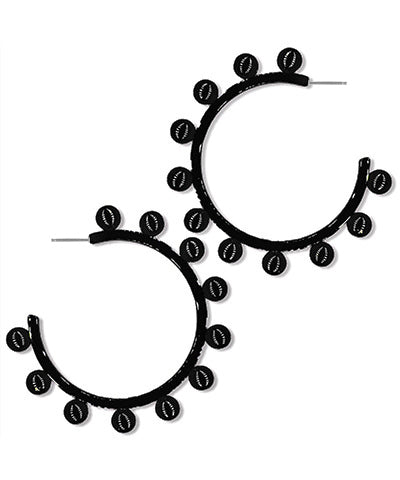 Black studded hoops