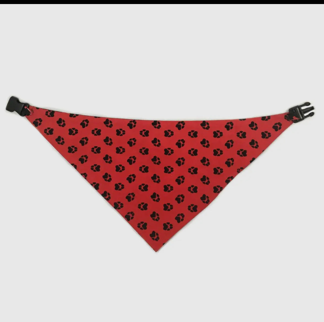 Reversible dog bandana red and black