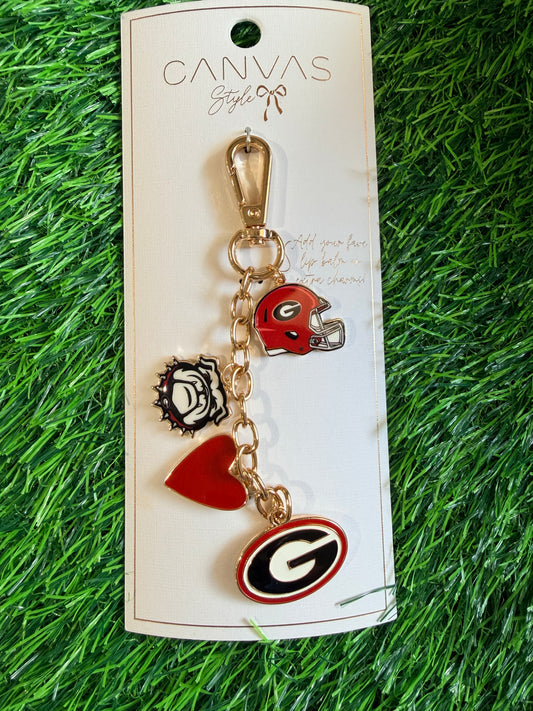 Bulldog bag charm or key chain