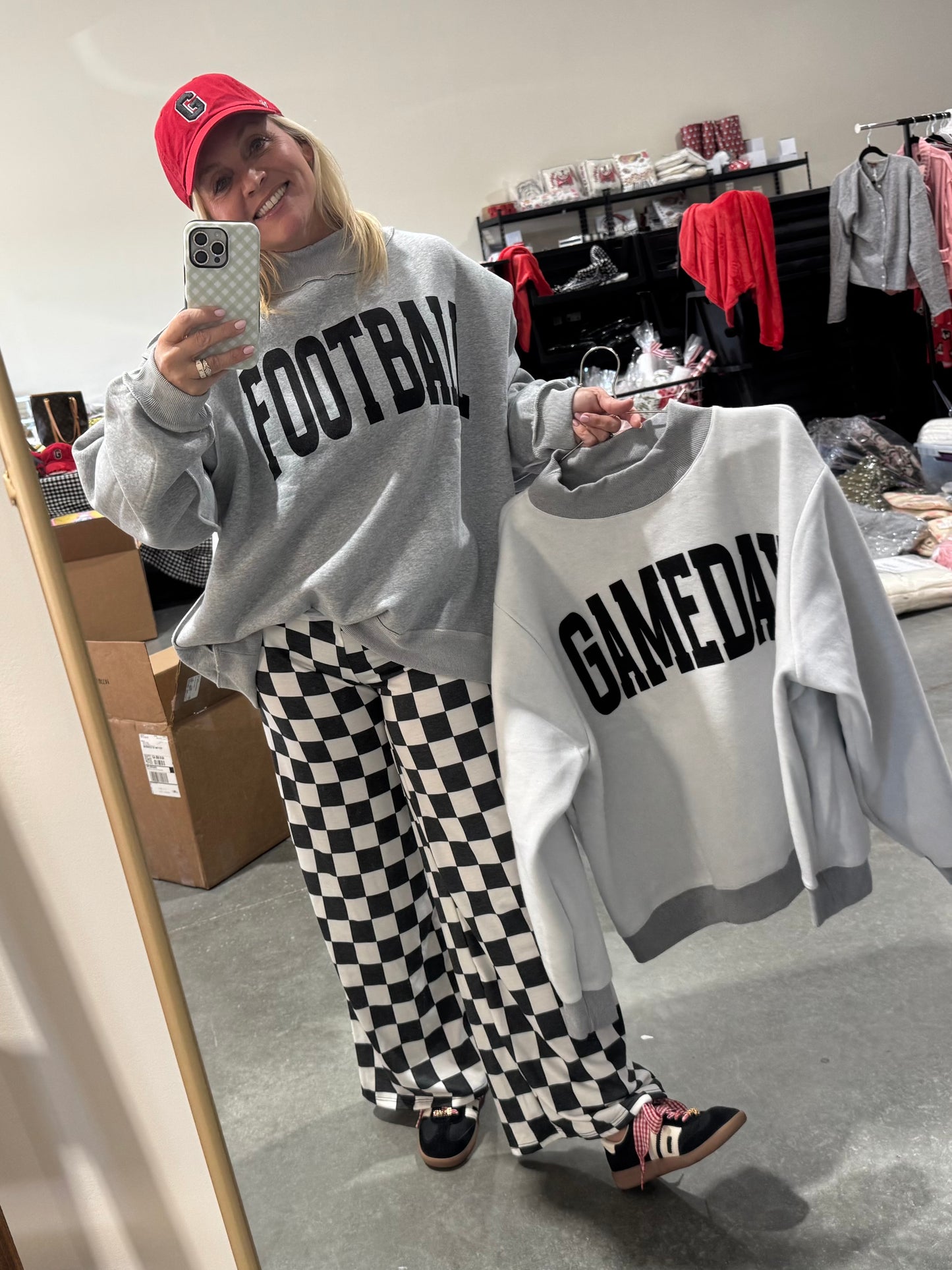 Reversible mock neck. Football and game day