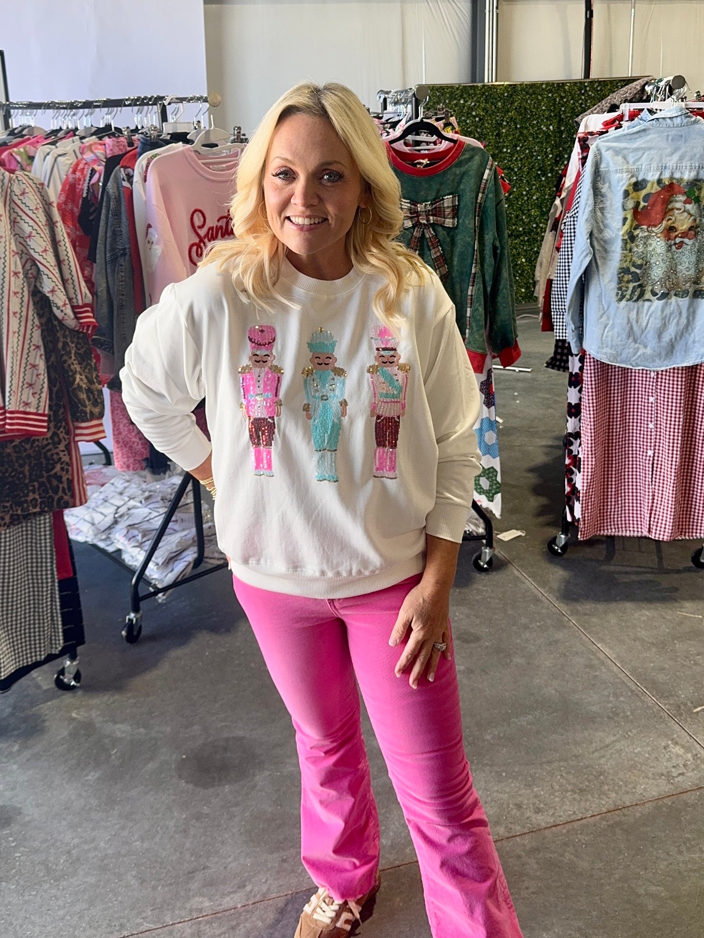 Boutique style sweatshirt nutcracker Christmas