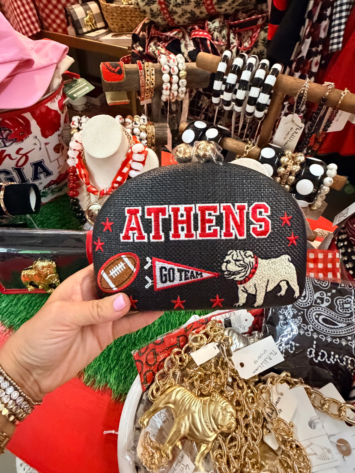 Embroidered clutch Athens