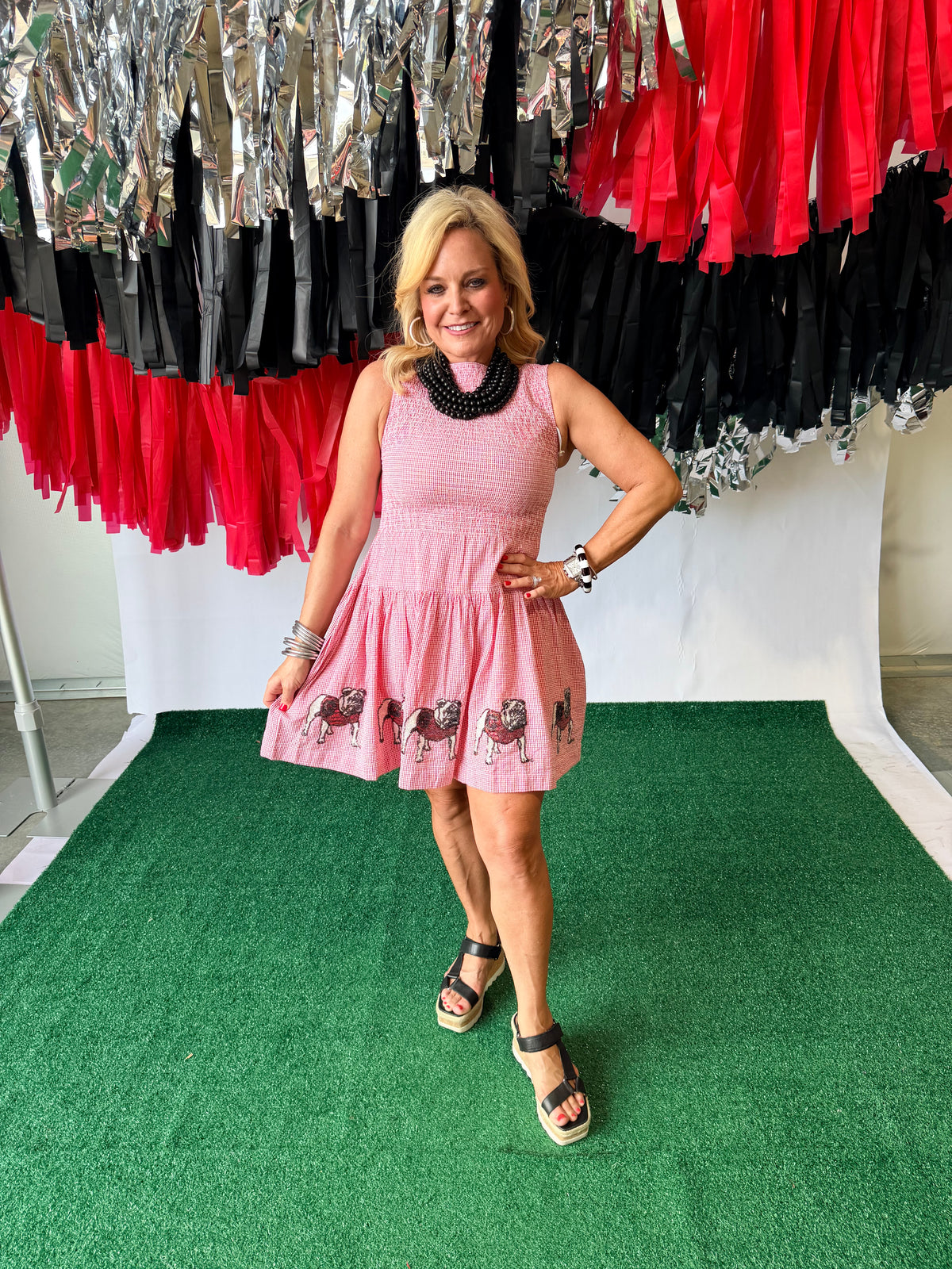 Seersucker dress Georgia licensed up to plus size