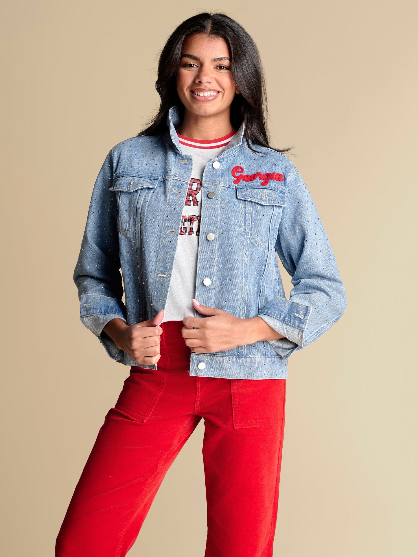 Licensed denim jacket Go dawgs