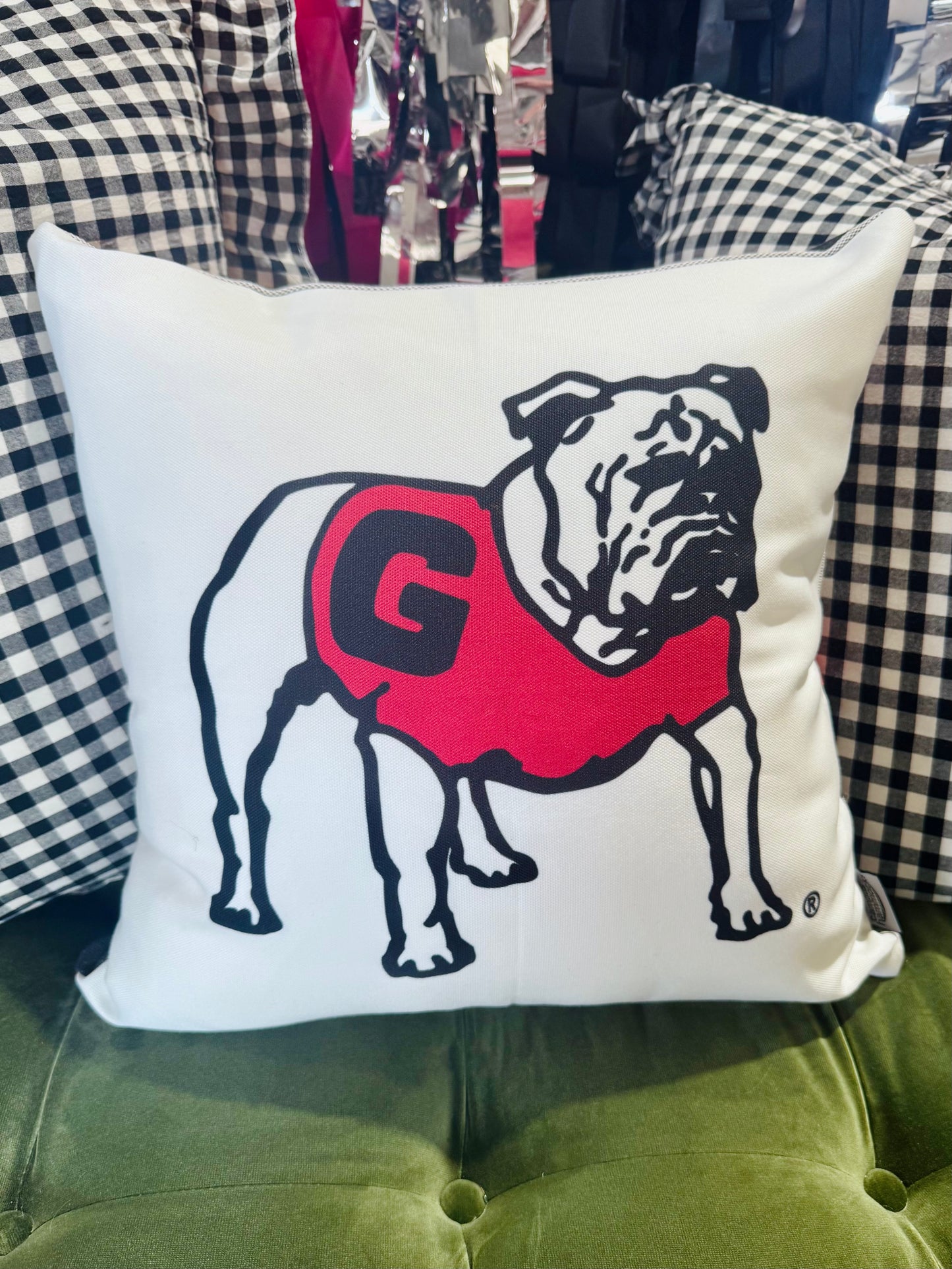 UGA Georgia vintage style pillow cover licensed