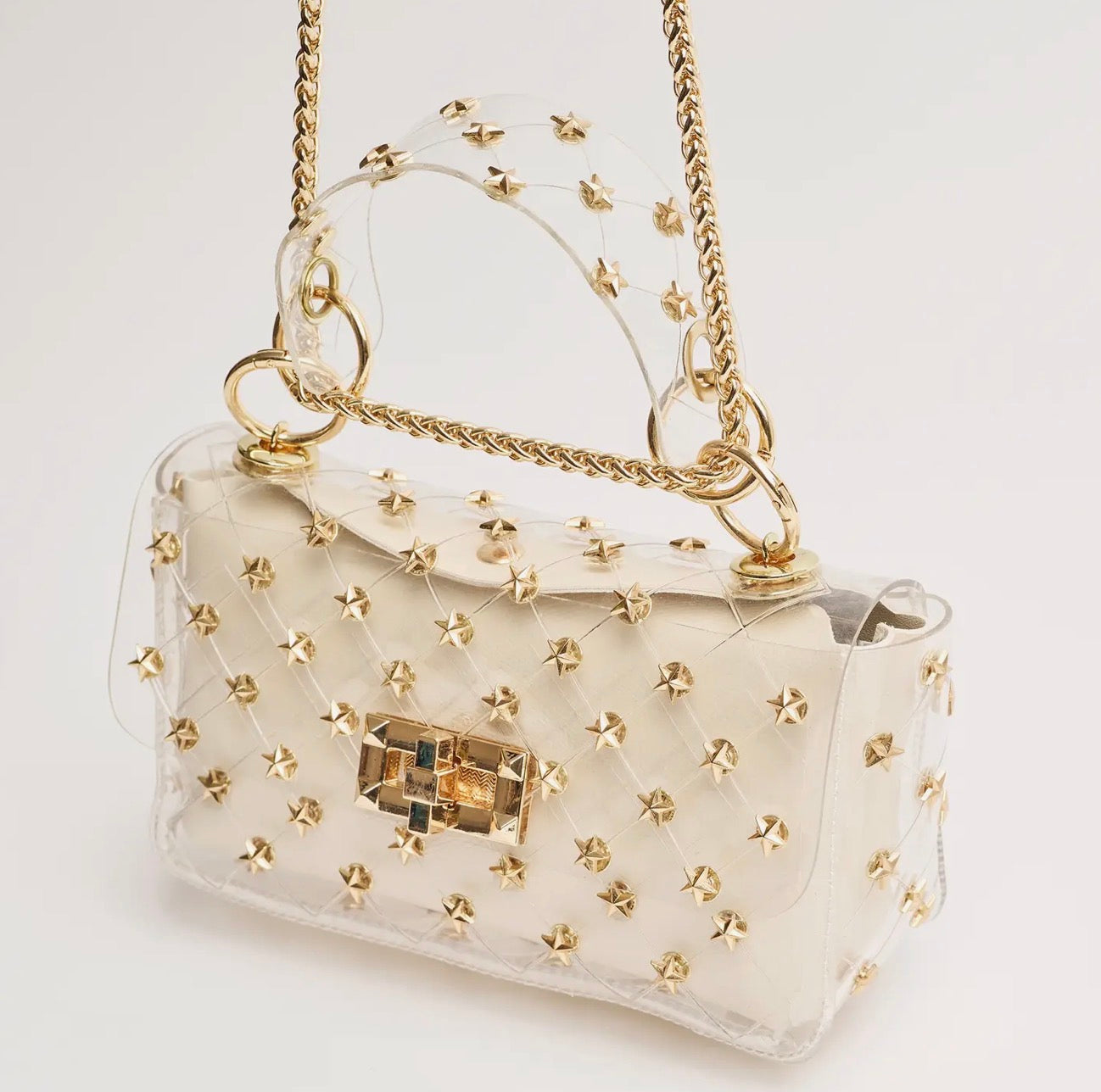 The Ophelia clear bag with gold