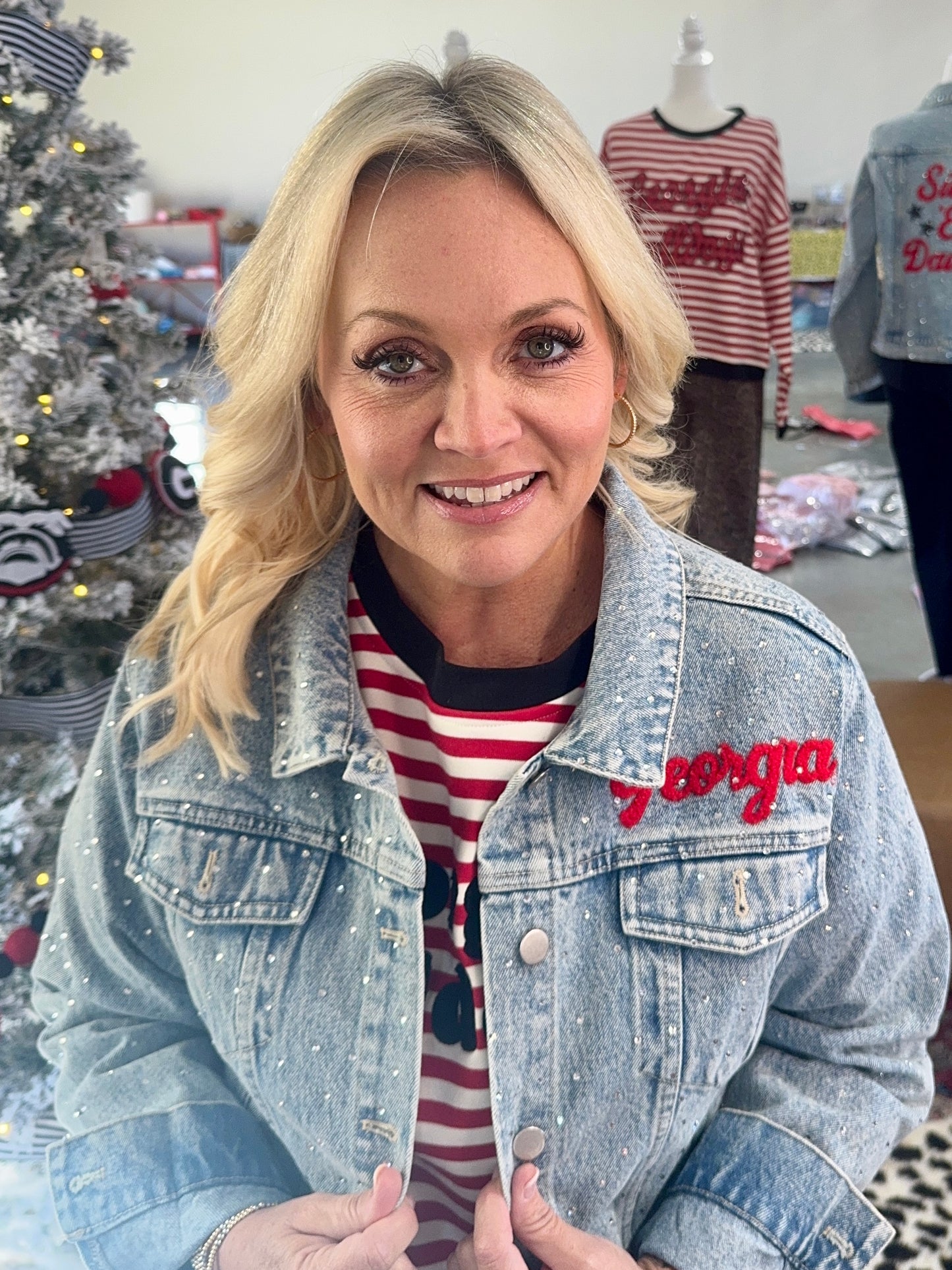 Licensed denim jacket Go dawgs