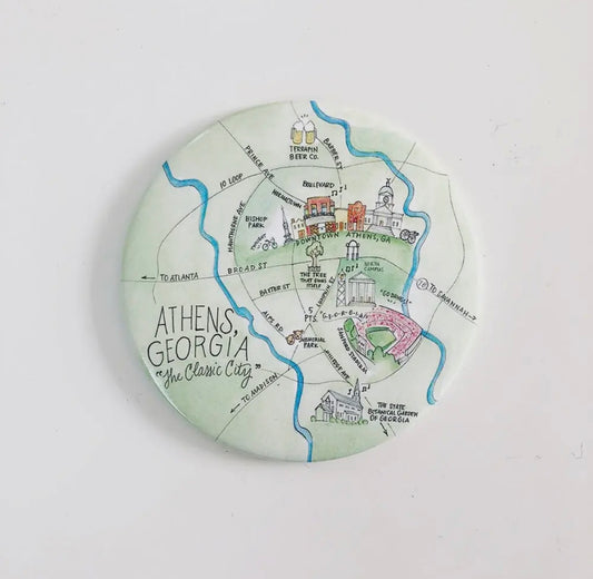 Athens Ga map magnet