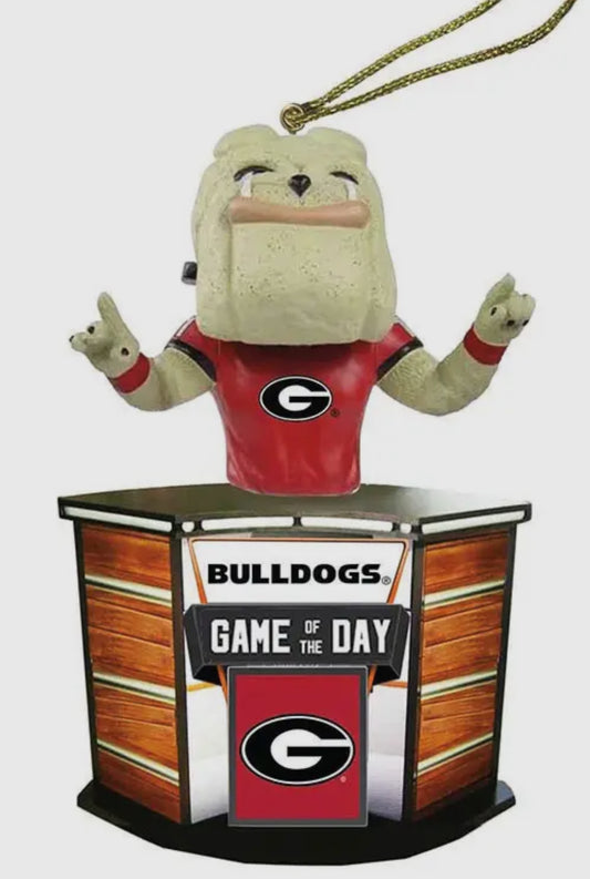 Bulldog game day ornament