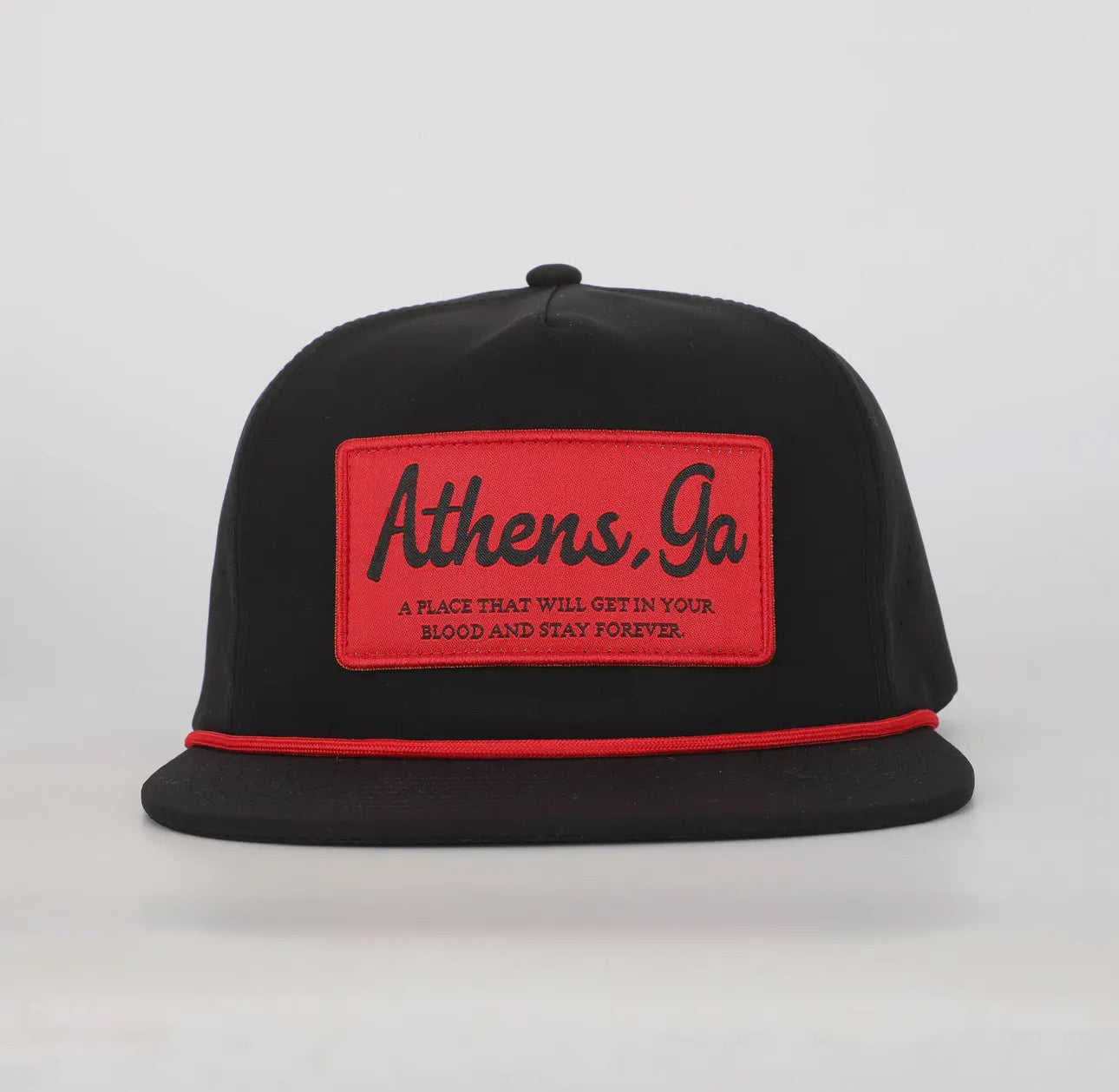 Athens Ga rope hat with patch unisex style