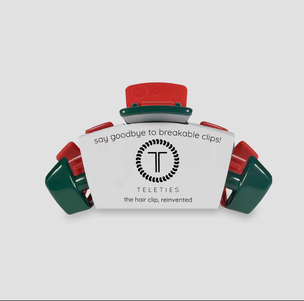 Teleties medium hair clip Christmas colors