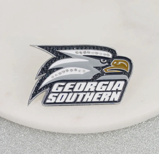 Georgia southern logo pin crystal