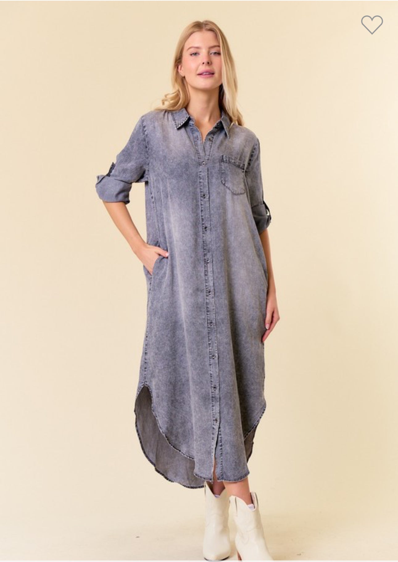 Fall collection denim dress black or blue denim