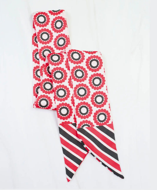 Twilly scarf red and black