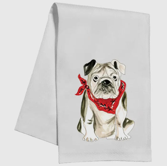 Dog kitchen tea towel