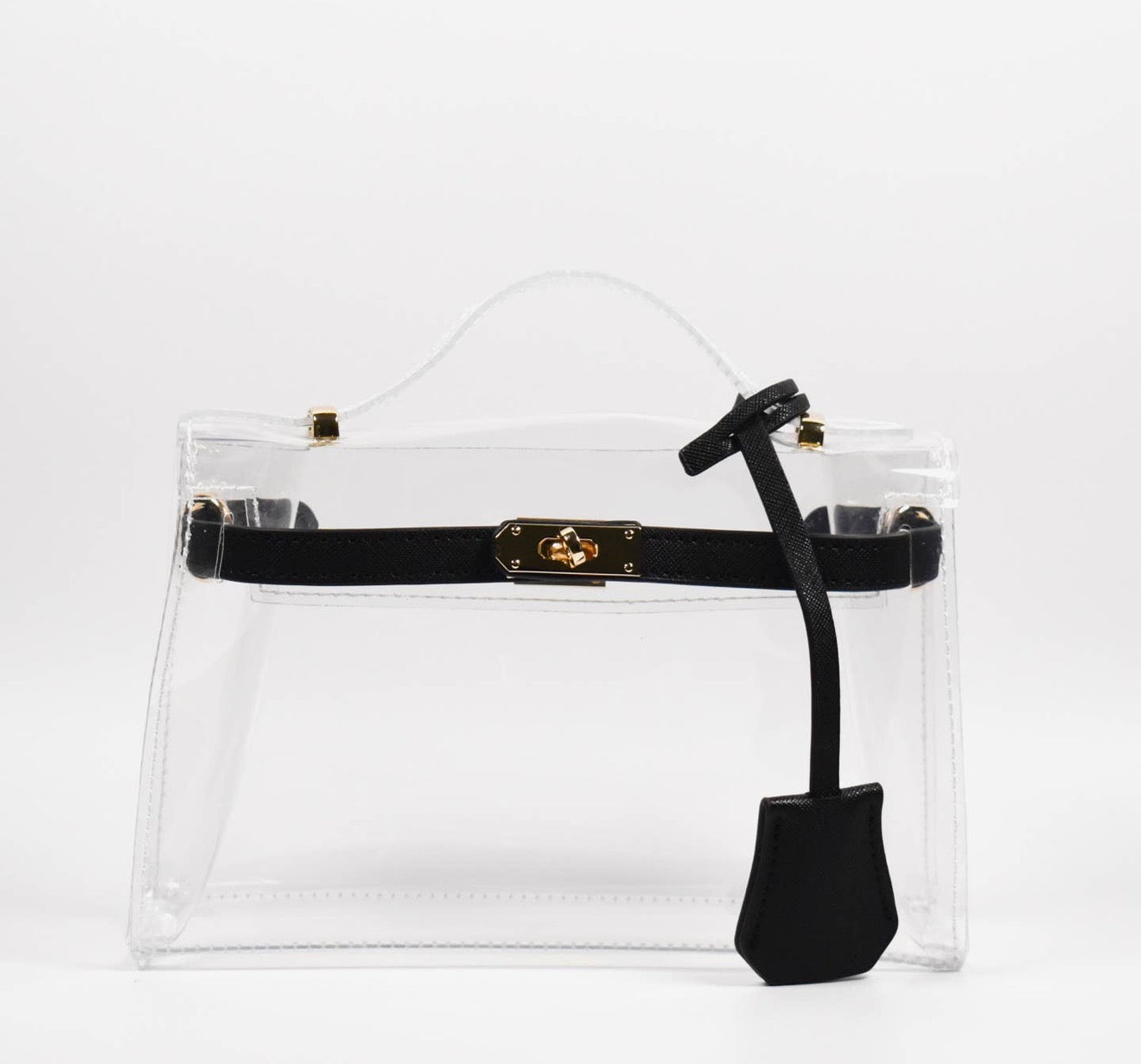 Clear purse black