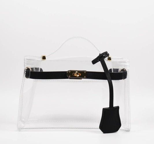 Clear purse black