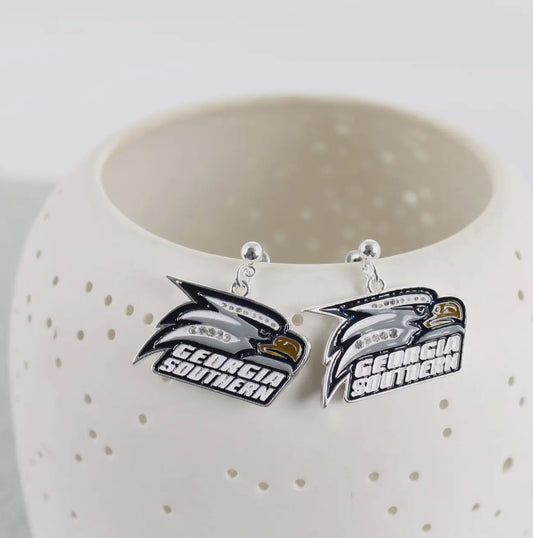 Georgia southern crystal logo earrings
