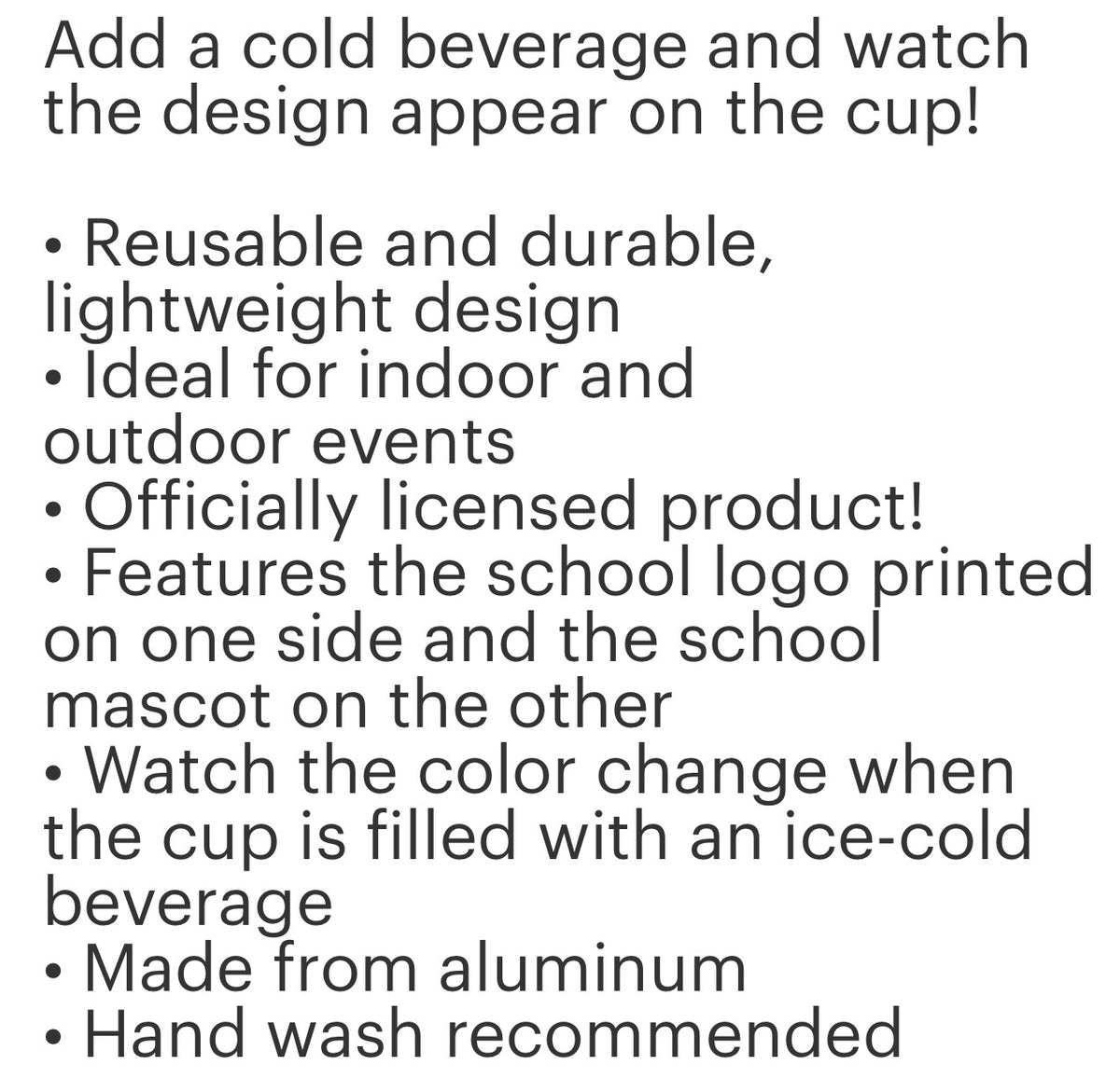 New Georgia color changing cup