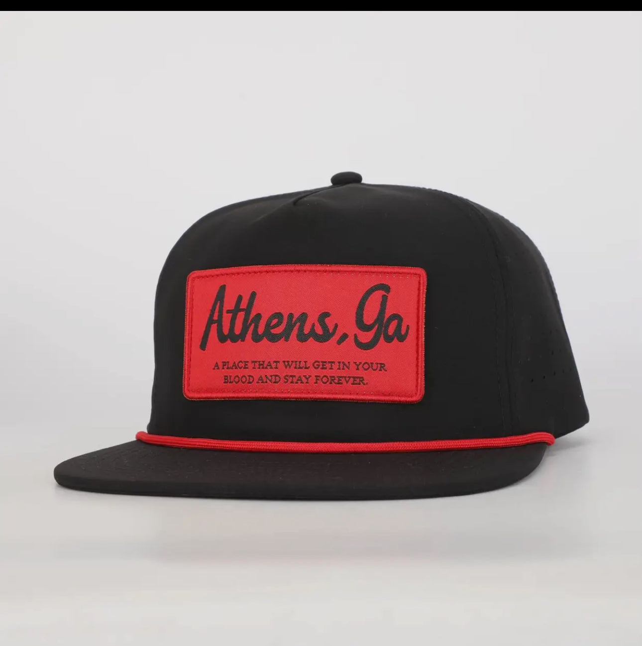 Athens Ga rope hat with patch unisex style