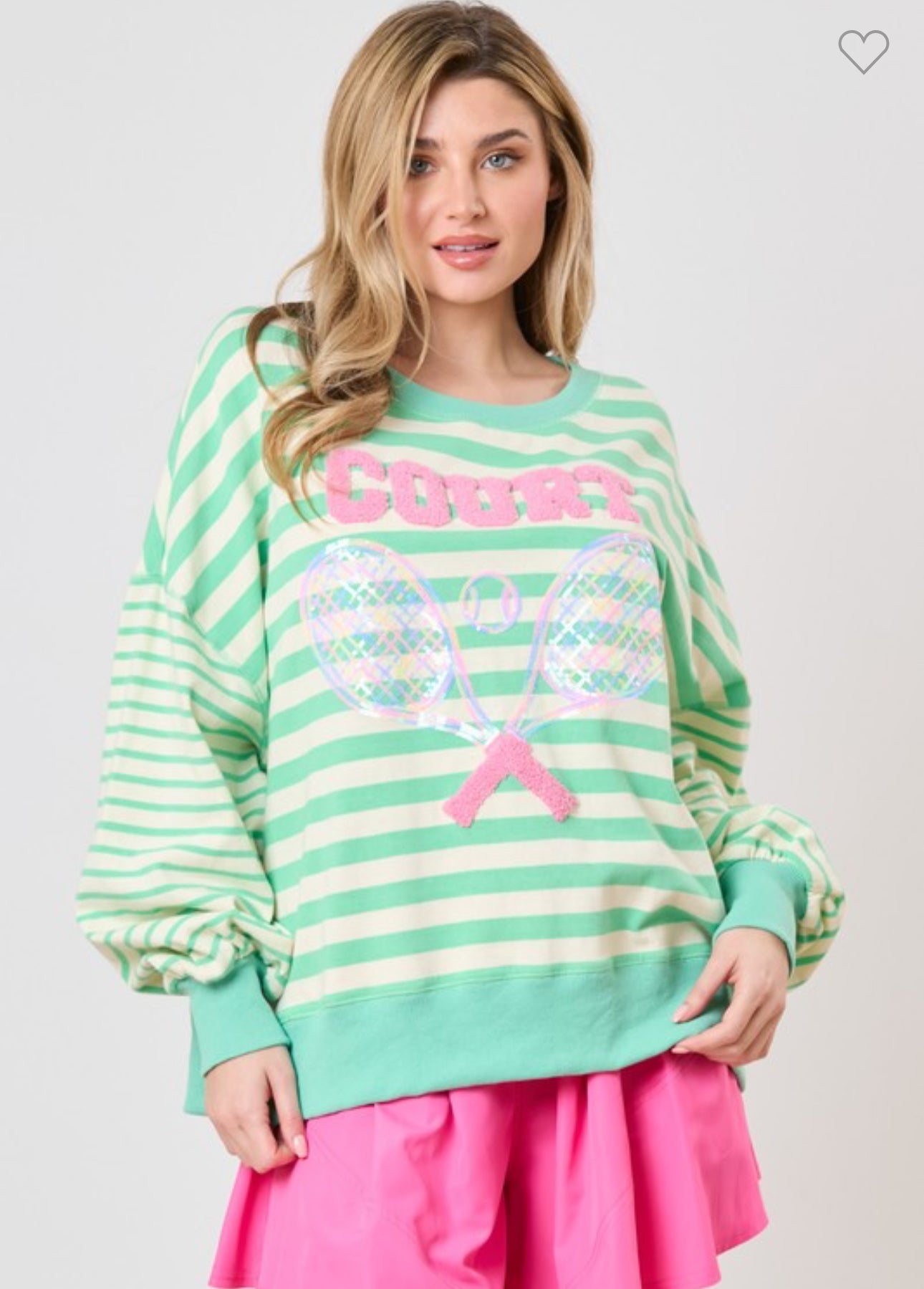 Court tennis pickleball oversized sweatshirt