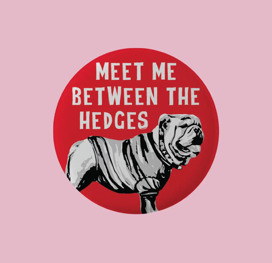 Game day button meet me between the hedges