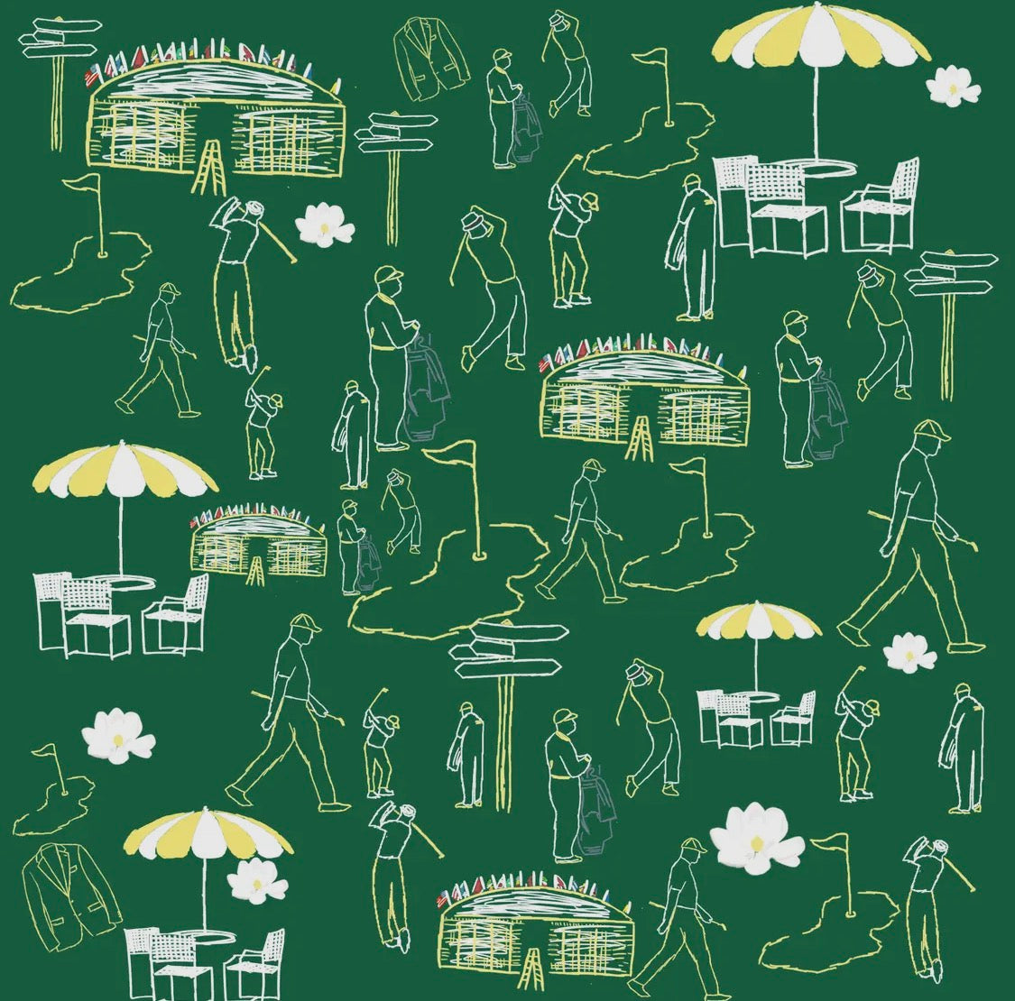 August golf twilly scarf green